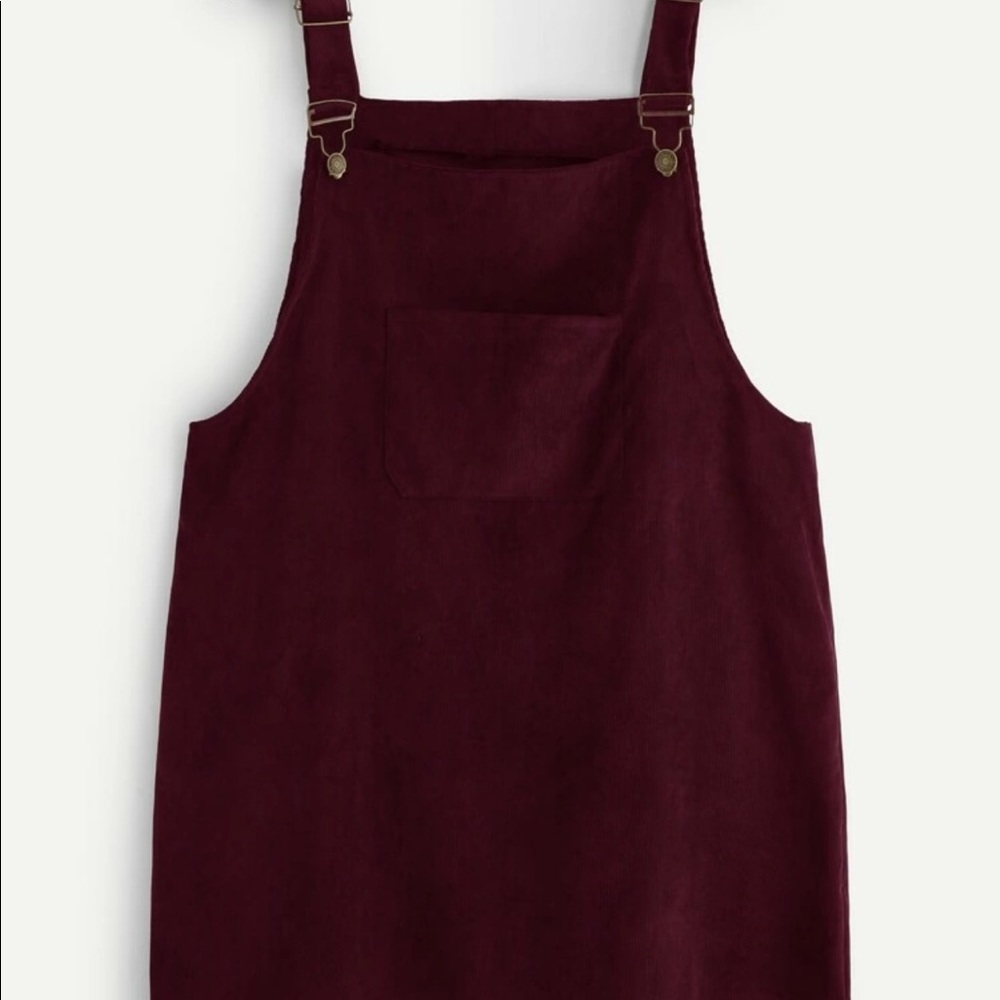 Overall dress burgundy XXL fits like a XL